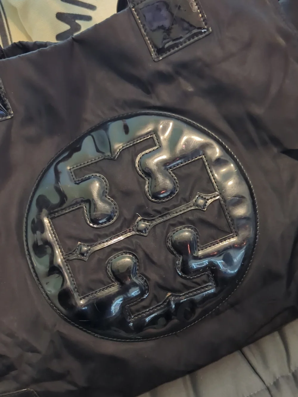 Authentic‎ Tory Burch Black Nylon Ella Large Tote Bag